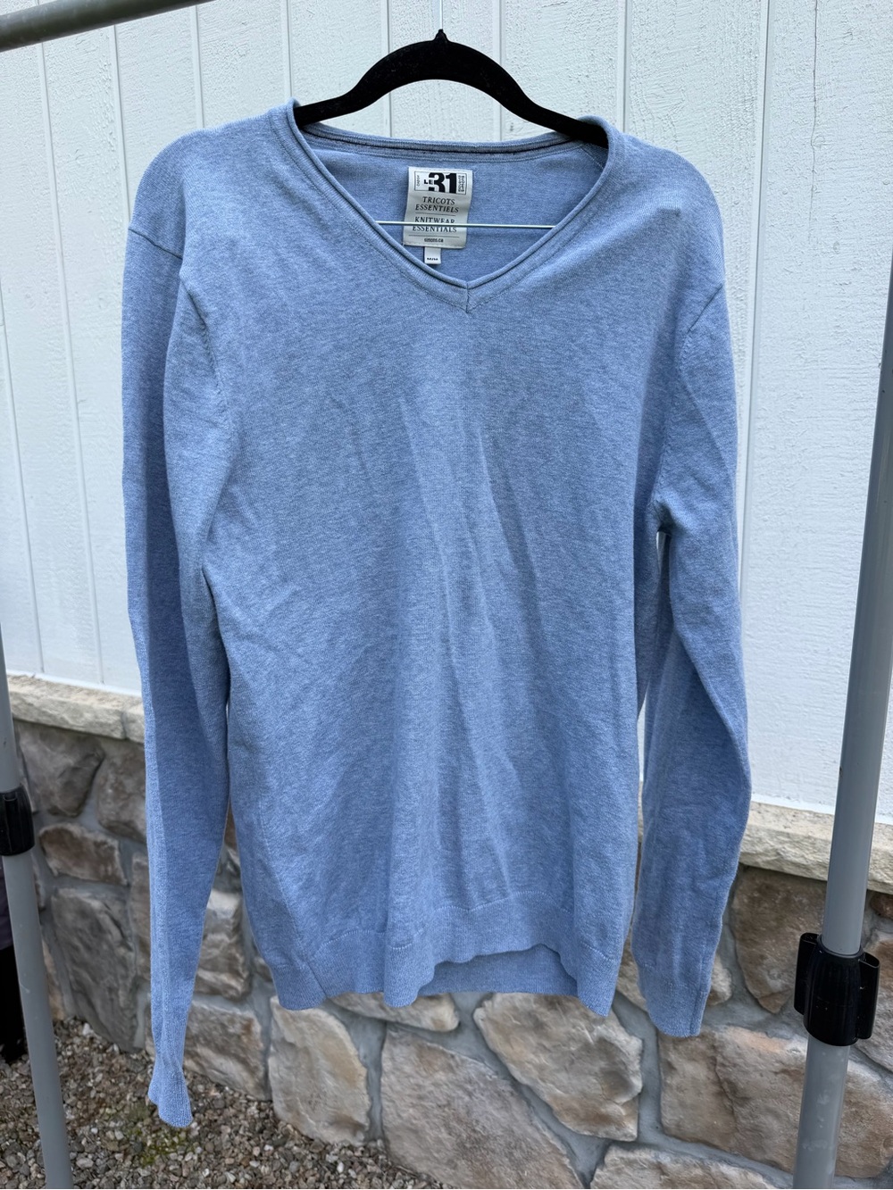 Le 31 Simons Blue V-Neck Cotton-Blend Sweater - Size M Like new men’s